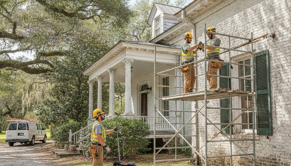 Plumber repairing a leak for Lafayette, LA plumbing service with professional tools and equipment