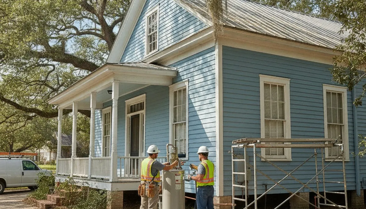 Lafayette, LA plumber repairing a residential plumbing system for prompt leak and pipe service