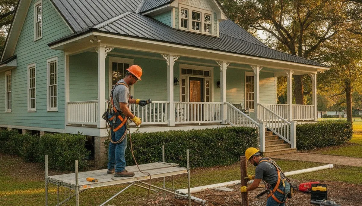 Lafayette, LA plumber repairing a residential pipe for local plumbing service