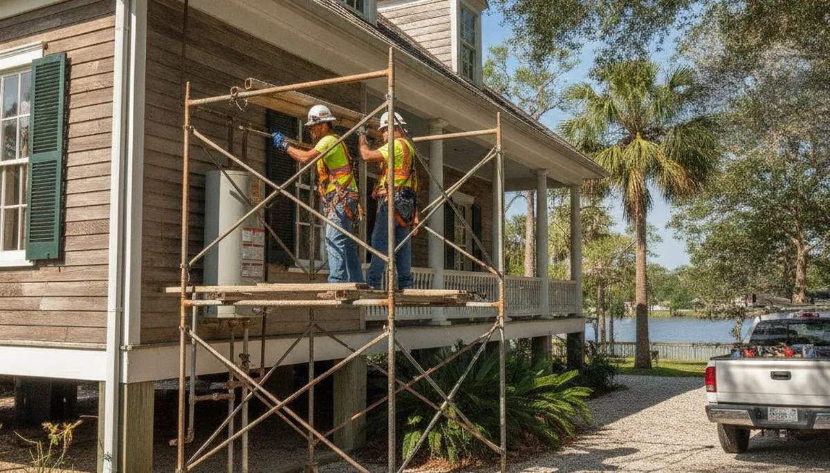 Plumber repairing a pipe in Lafayette, LA for plumbing repair service