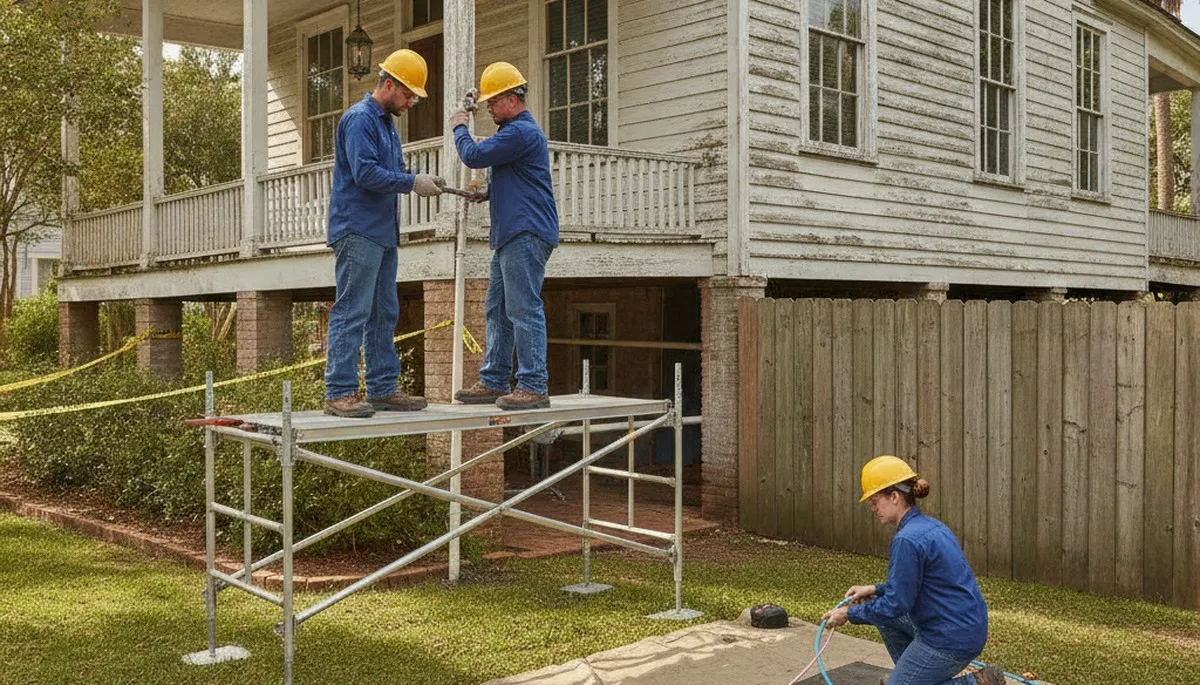 Plumber repairing leak in Lafayette, LA for plumbing repair service