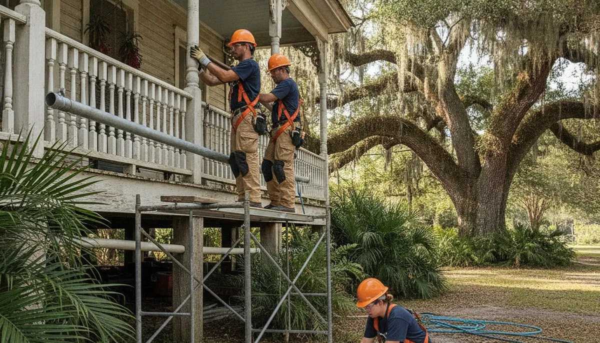 Lafayette LA plumber repairing a residential pipe for plumbing repair service