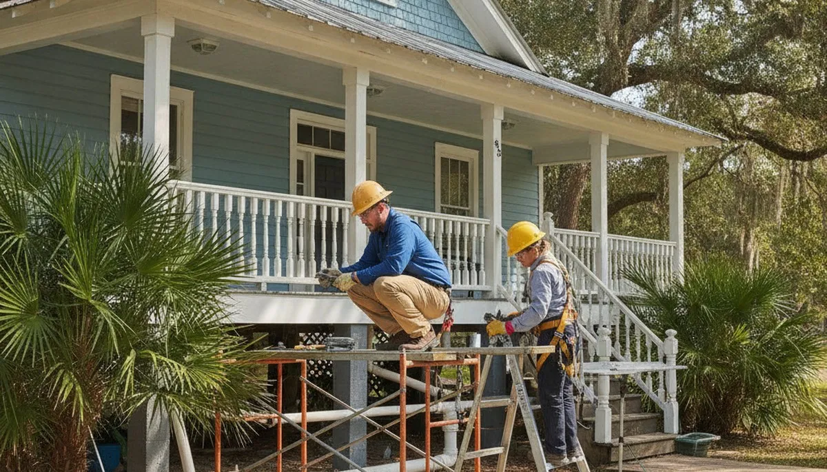 Plumber repairing pipe in Lafayette, LA for plumbing repair service