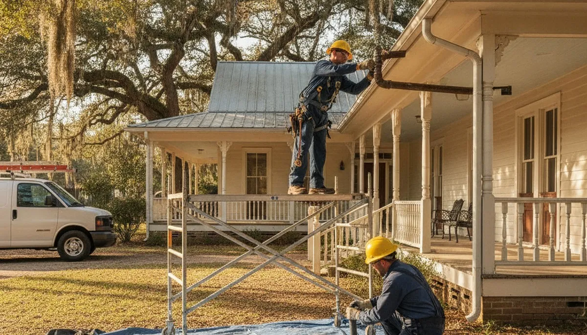 Lafayette, LA plumber repairing a residential plumbing issue for a local home service call