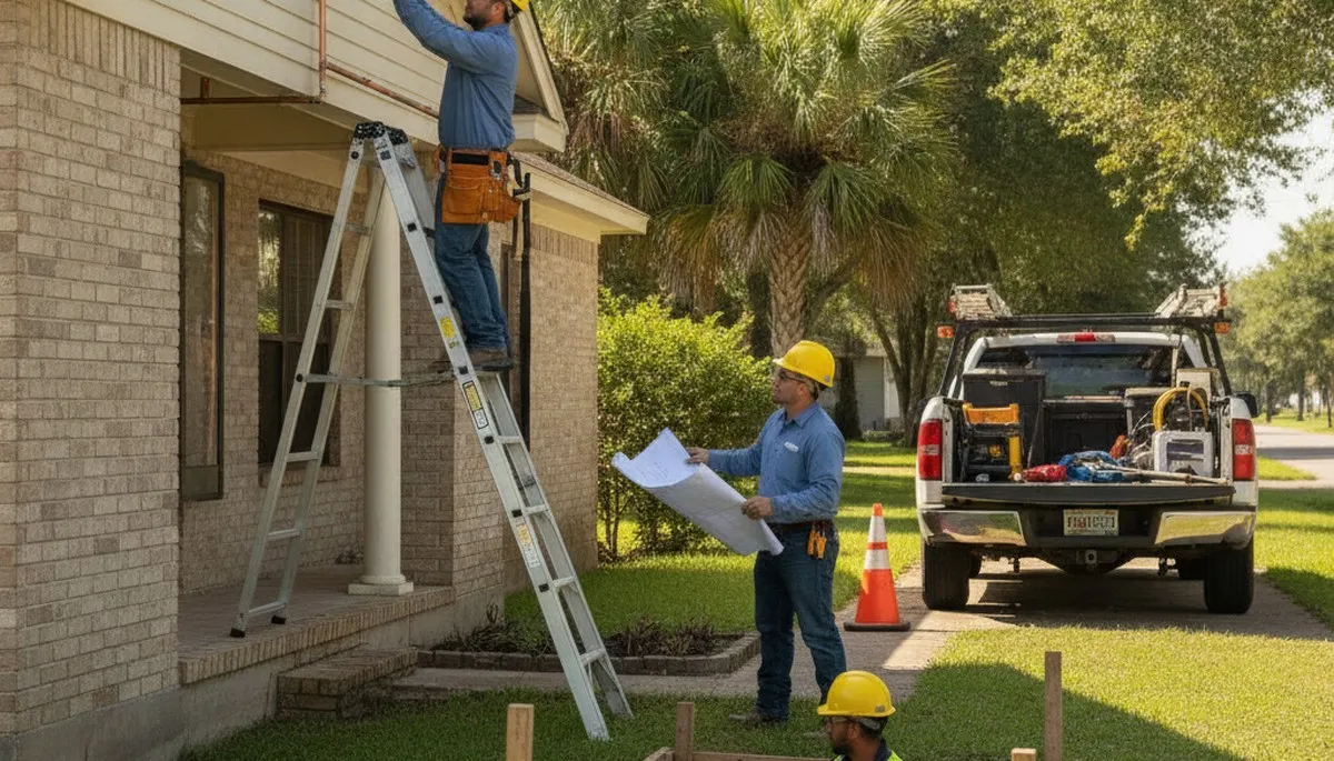 Plumber repairing a leak in Lafayette, LA for plumbing repair service