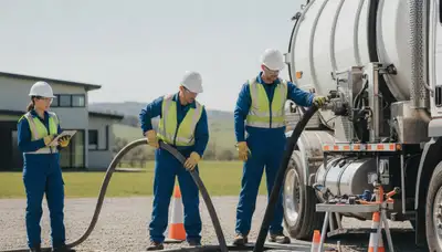 Septic pumping service truck for Lafayette, LA homes by On Call Plumbers