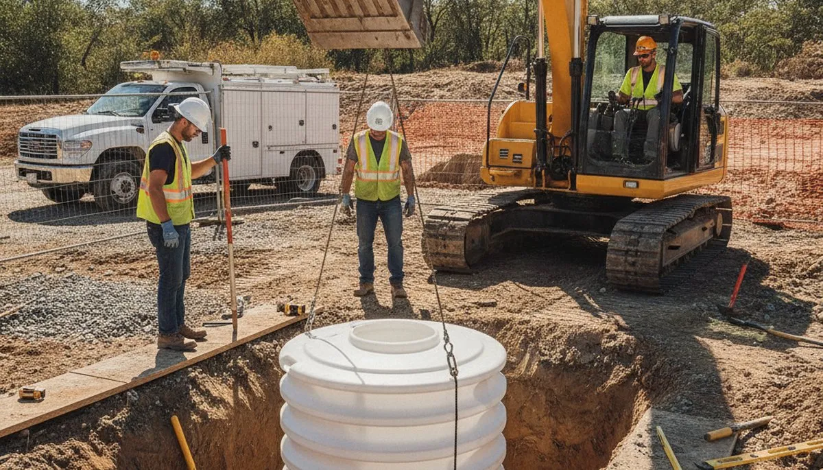 Septic tank installation in Lafayette, LA by On Call Plumbers for residential plumbing service