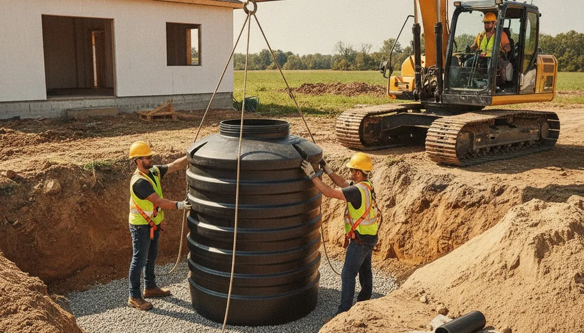Septic tank installation in Lafayette, LA for homes with site prep and system setup by On Call Plumbers