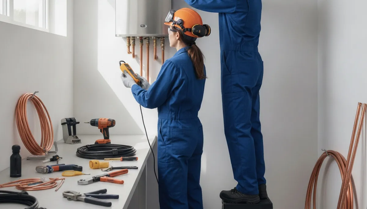 Tankless water heater service in Lafayette, LA by On Call Plumbers for home hot water installation and repair