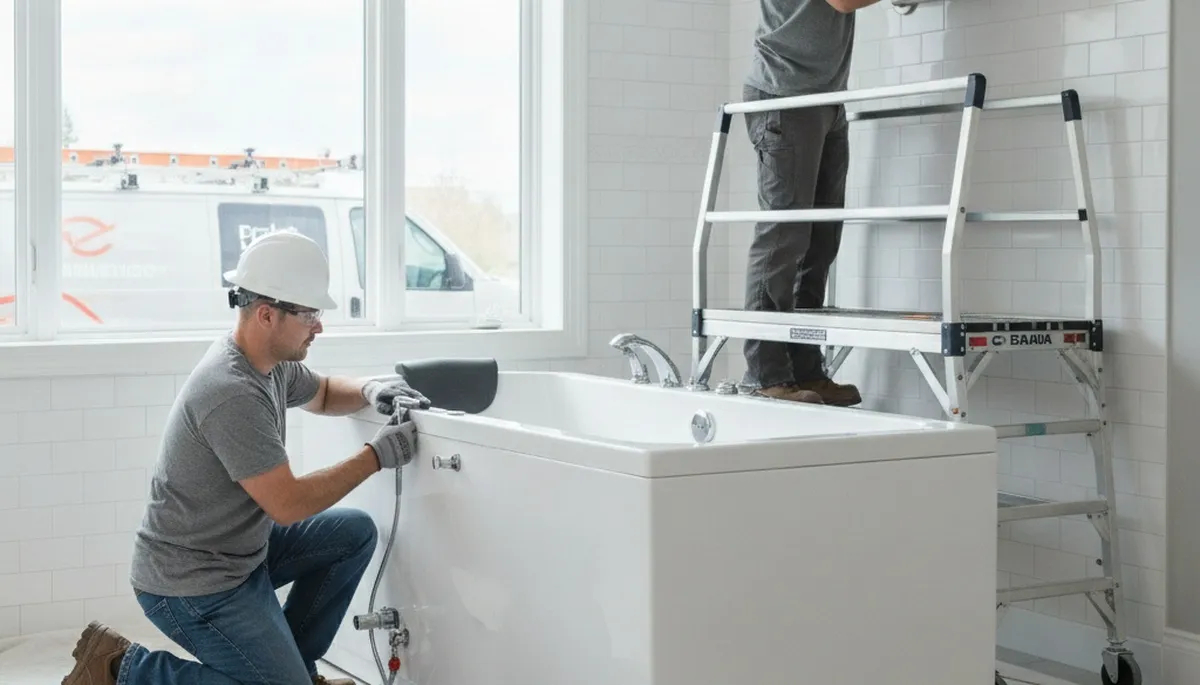 Walk-in tub plumbing installation for Lafayette, LA homes by On Call Plumbers