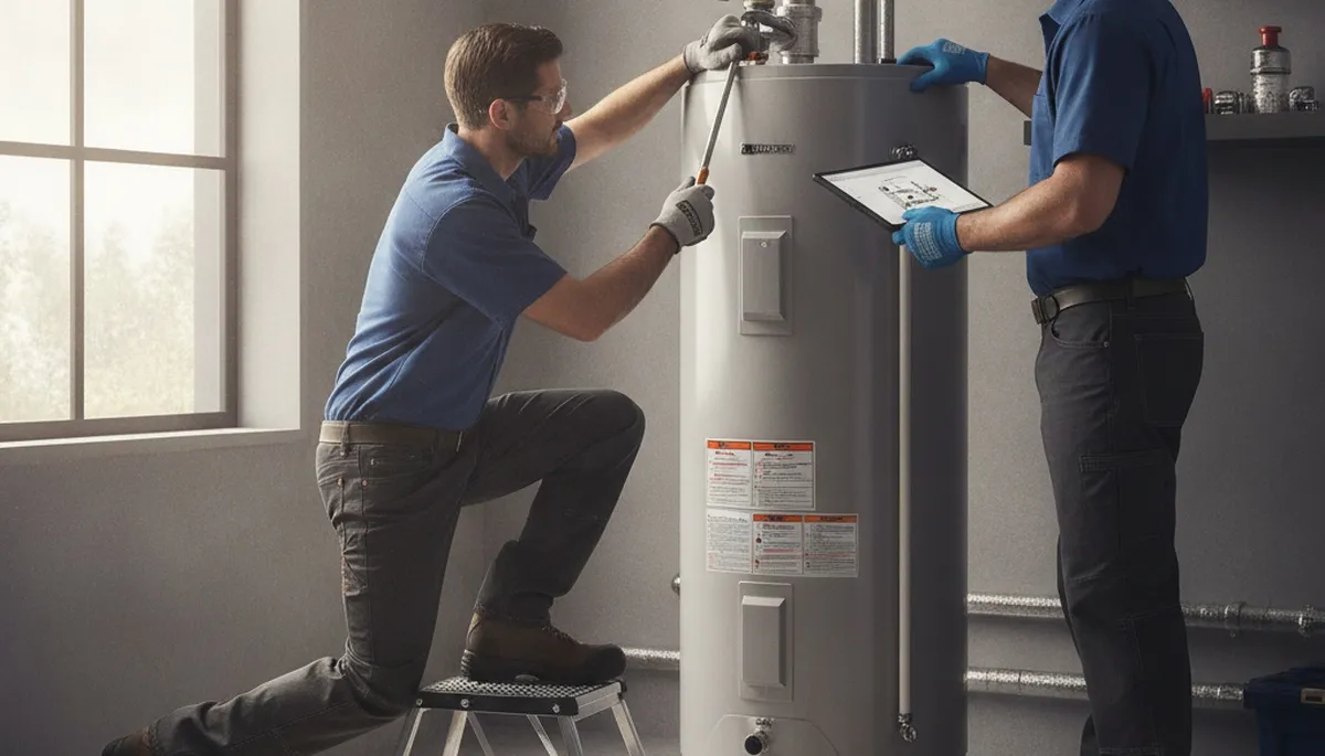 Water heater repair technician serving Lafayette, LA for residential plumbing service